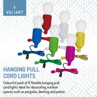 Hanging String Lights Portable LED (12-Pack) plus 36 x AAA Batteries plus 8-Way Charging Dock