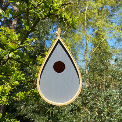 Hanging Teardrop Garden Wild Bird Nest Boxes (Set of 2)