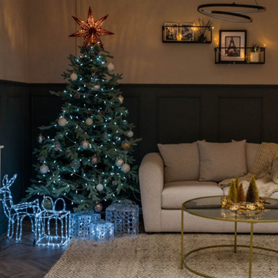 Hanging Velvet Plug In Christmas Star Wall Light Tree Topper In Red Price Comparisons | Compare The Build
