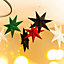 Hanging Velvet Plug In Christmas Star Wall Light Tree Topper In Red