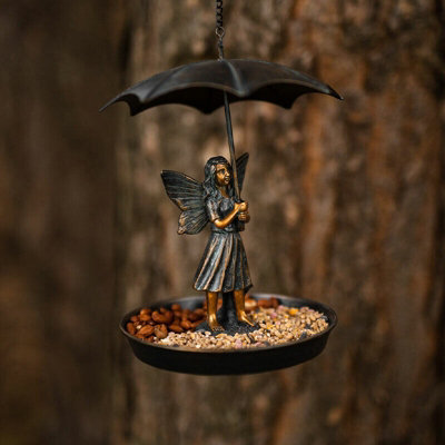 Hanging Wild Garden Bird Feeder Fairy Ornament