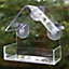 Hanging Window Wild Bird Feeder Table Clear Viewing Perspex 3 Suction Pads 4pk