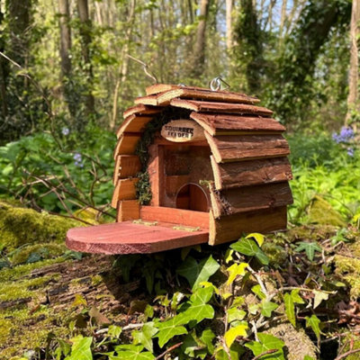 Hanging Wooden Wildlife Squirrel Feeder - 3