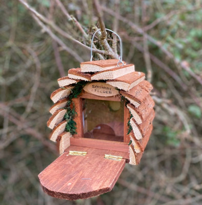 Hanging Wooden Wildlife Squirrel Feeder - 5