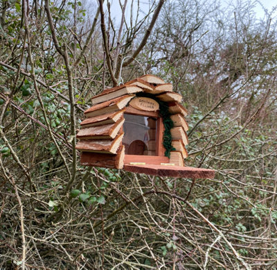 Hanging Wooden Wildlife Squirrel Feeder - 6