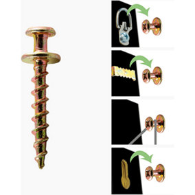 Hangman Gold Bear Claw Picture Hanging Screws (10 Pack) BCK-10