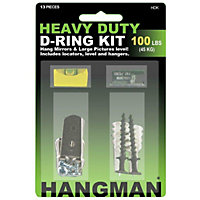 Hangman Heavy Duty D-Ring Picture Hanging Kit HDK
