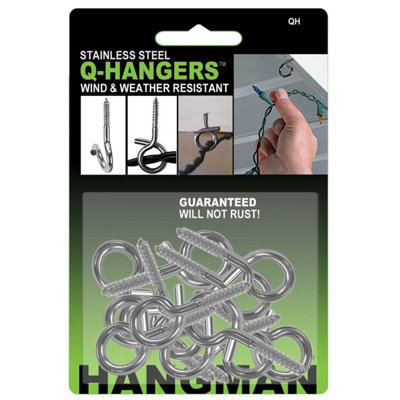 Hangman Stainless Steel Christmas Light Q Hangers (20 Pack) QH20 DIY