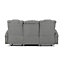 Hannah 3 Seater Electric Recliner, Dark Grey Air Leather