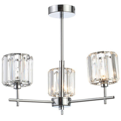 HANNAH - CGC Chrome & Prism Crystal Chandelier Light