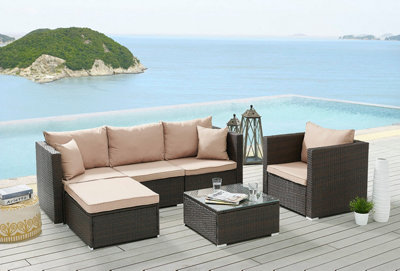 Light brown store rattan garden furniture