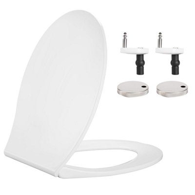 Hanra Oval Toilet Seat Soft Close & Quick Release, White Toilet Seat ...
