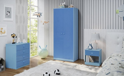 Hans Blue Bedroom Furniture Set Kids 3PC Trio Bundle DIY at B Q