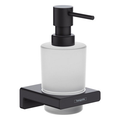 Hansgrohe AddStoris Liquid soap dispenser - Matt Black / Matt Glass - 41745670