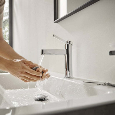 Hansgrohe Finoris 100 Matt Black Cold Water Pillar Tap Without Waste