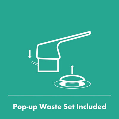 hansgrohe Rebris E 80 CoolStart EcoSmart Basin Mixer Tap & Pop-Up Waste - Chrome