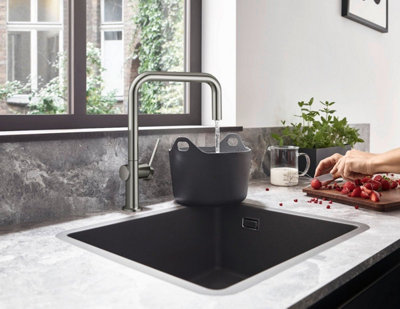 Hansgrohe Talis Kitchen Mixer Tap Single Lever Swivel Spout Stainless Steel