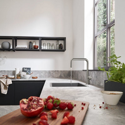 Hansgrohe Talis Kitchen Mixer Tap Single Lever Swivel Spout Stainless Steel