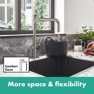 Hansgrohe Talis Kitchen Mixer Tap Single Lever Swivel Spout Stainless Steel