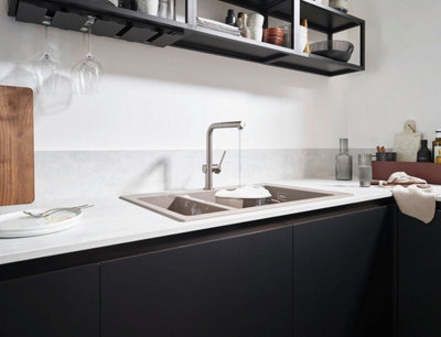 Hansgrohe Talis Kitchen Sink Mixer Tap Single Lever Pull Spout Stainless Steel