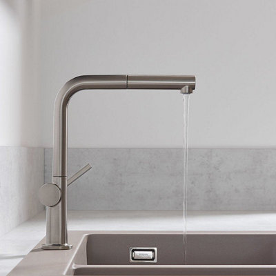Hansgrohe Talis M54 Kitchen Mixer Tap Single Lever Swivel Spout Stainless Steel