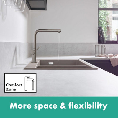 Hansgrohe Talis M54 Kitchen Mixer Tap Single Lever Swivel Spout Stainless Steel