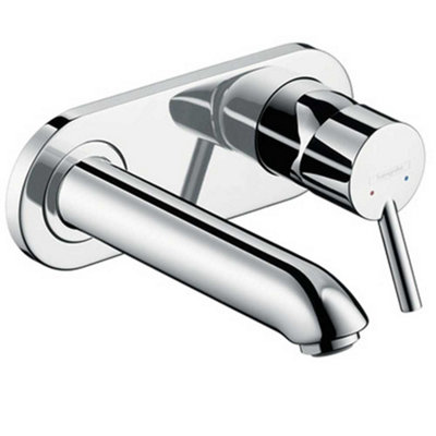 Hansgrohe Talis Wall-Mounted Chrome Single-Lever Basin Mixer Tap 165mm ...