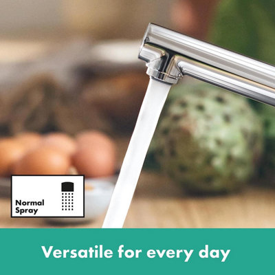 Hansgrohe Zesis M33 Single Lever Kitchen Mixer Tap 150 Coolstart Ecosmart 1Jet in Chrome