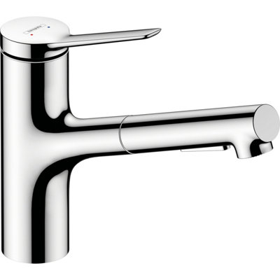 Hansgrohe Zesis M33 Single Lever Kitchen Mixer Tap 150 Pull-Out Spray 2Jet in Chrome