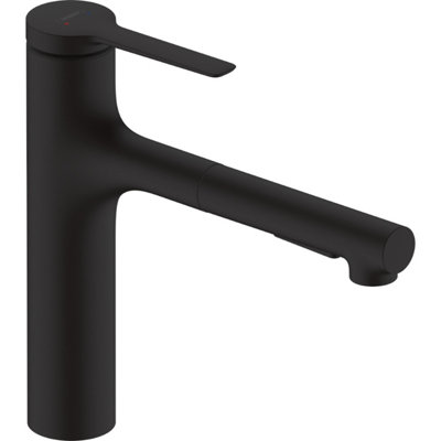 Hansgrohe Zesis M33 Single Lever Kitchen Mixer Tap 160 Pull-Out Spray 2Jet in Matt Black