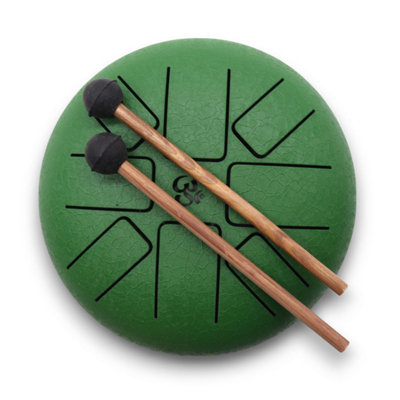 Hapi Drum Om Green 16cm - Handcrafted Meditation & Relaxation Instrument