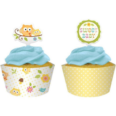 Happi Tree Character Baby Shower Cupcake Wrappers (Pack of 12) Multicoloured (One Size)