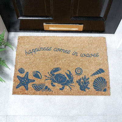 Happiness Comes In Waves Doormat (60 x 40cm)