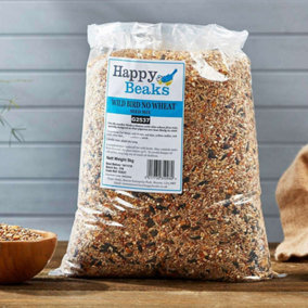 Happy Beaks No Wheat Wild Bird Food Seed Mix (5kg) High Energy Wheat Free Premium Feed