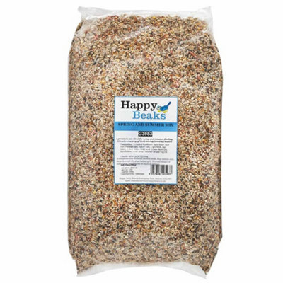 Happy Beaks Premium Wild Bird Food Spring & Summer Seed Mix High Energy Feed (12.75kg)