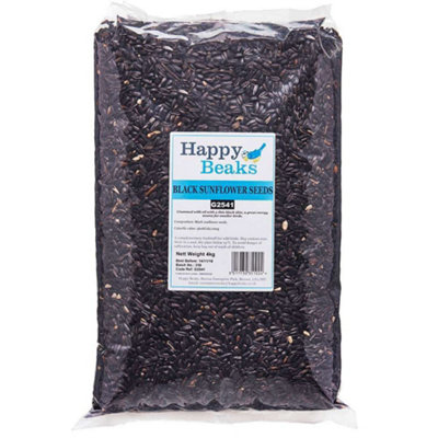 Happy Beaks Wild Bird Food Sunflower Seeds (Black) (12.75kg) High Energy and Oil Content Premium Feed