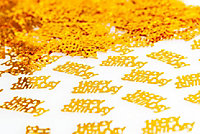 Happy Birthday Confetti Gold 14g Table Scatter Birthday Party Decorations