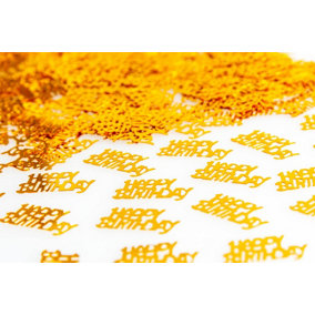 Happy Birthday Confetti Gold 14g Table Scatter Birthday Party Decorations