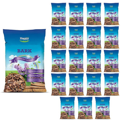 Happy Chunky Chip Weed Suppressor Garden Beds Landscaping Bark 20 Packs x 50L
