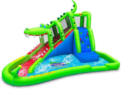 Happy Hop Crocodile Cave Adventure Inflatable Waterslide Giant Outdoor ...