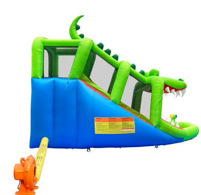 Happy Hop Crocodile Cave Adventure Inflatable Waterslide Giant Outdoor ...