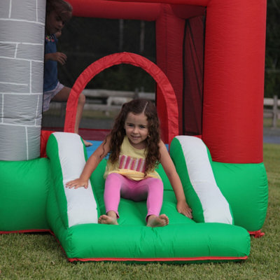 Happy Hop Happy House Bouncy Castle with Slide Ball Pit Air Blower Kids ...