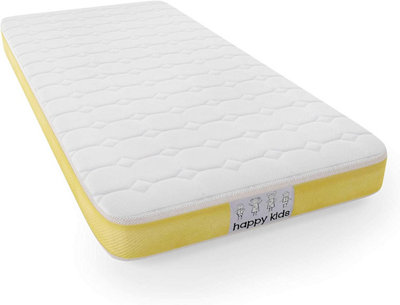 Happy Kids Pocket Spring Mattress - Bunk Beds, Cabin Beds and Mid Sleepers - Low Profile Mattress, 3FT Single, 90 x 190cm
