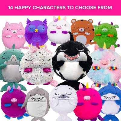 Happy Nappers Dolphin Disco 54 inch Plush Pillow & Sleepy Sack - Medium main image 1