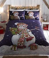 Happy Snowman King Duvet Cover and Pillowcases