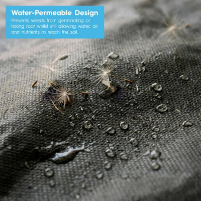 Harbour Housewares 100gsm Weed Control Membrane - 2M x 10M (2 Rolls)