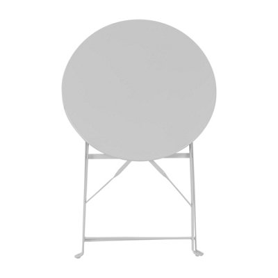 Harbour Housewares - 2 Seater Sussex Bistro Set - Round - White - 4