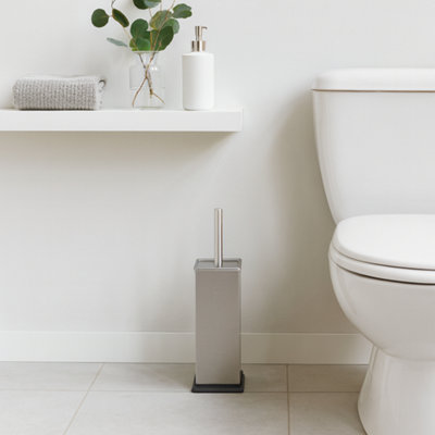 Harbour Housewares 2x Bathroom Pedal Bins - 3L - Brushed - Square ...