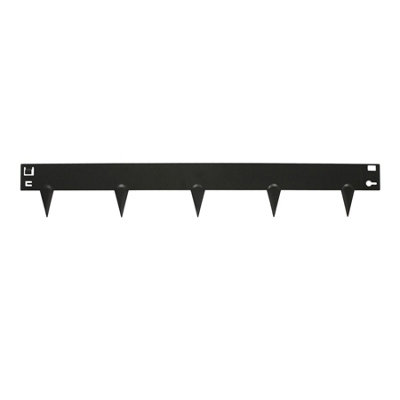 Harbour Housewares 5pc Steel Lawn Edging Set - 5m x 8cm - Black - 5