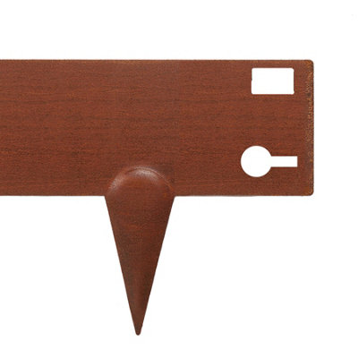 Harbour Housewares 5pc Steel Lawn Edging Set - 5m x 8cm - Rust - 4